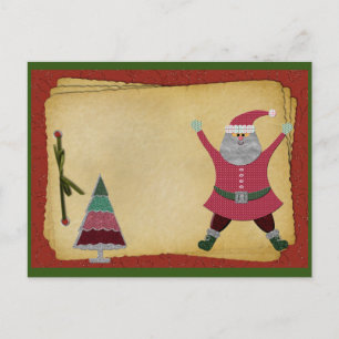 Cartão Postal De Festividades CARTÃO DE RECEITAS DE Natal Personalizável