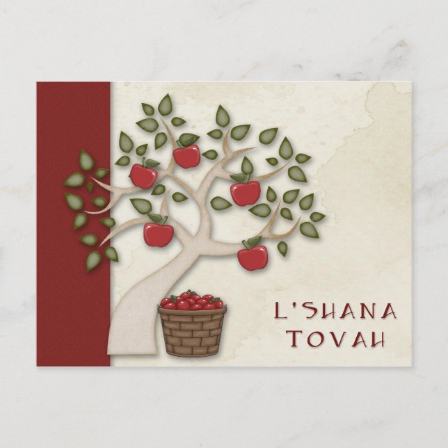 Cartão Postal De Festividades Cartão de Rosh Hashanah (Frente)