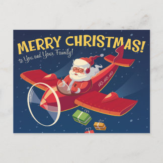 Cartão Postal De Festividades Cartão de saudação de natais vintages