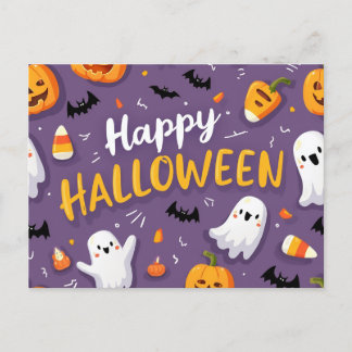 Cartão Postal De Festividades Cartão de Saudação do Halloween - Envie Calafrios
