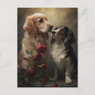 Cartão Postal De Festividades Cartão de saudação Namorados/Aniversário de Cães e