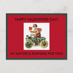 CARTÃO POSTAL DE FESTIVIDADES CARTÃO DO DIA DE OS NAMORADOS DA MOTOCICLETA