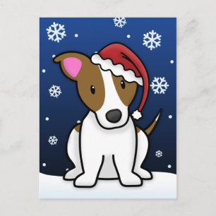Cartão Postal De Festividades Cartão do Natal de Kawaii Jack Russell Terrier