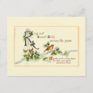 Cartão Postal De Festividades Cartão do natal vintage de Bels doces