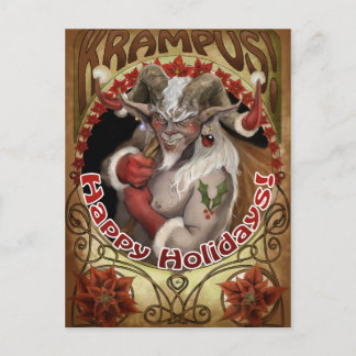 Cartão Postal De Festividades Cartão dos feriados de Krampy