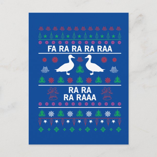 Cartão Postal De Festividades Cartão Feriado de Pato de Natal Engraçado (Frente)