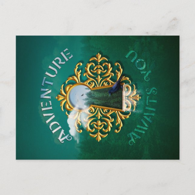 Cartão Postal De Festividades Cartão-postal Adventure Await (Frente)