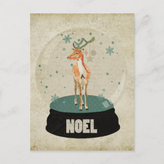 Cartão Postal De Festividades Cartão-postal Amber Buck Noel Snowglobe