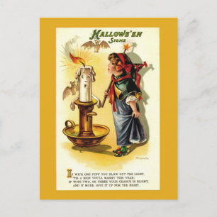 Cartão Postal De Festividades Cartão-postal antigo / Vintage Halloween