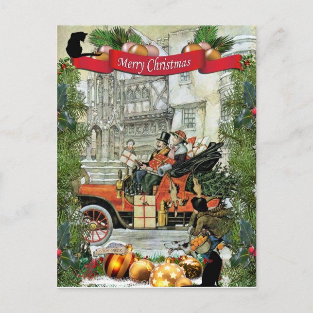 Cartão Postal De Festividades Cartão-postal Anton Pieck "Compradores ricos" (Frente)