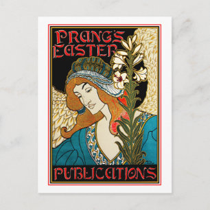 Cartão Postal De Festividades Cartão postal: Art Nouveau - L.Rhead - Páscoa de P