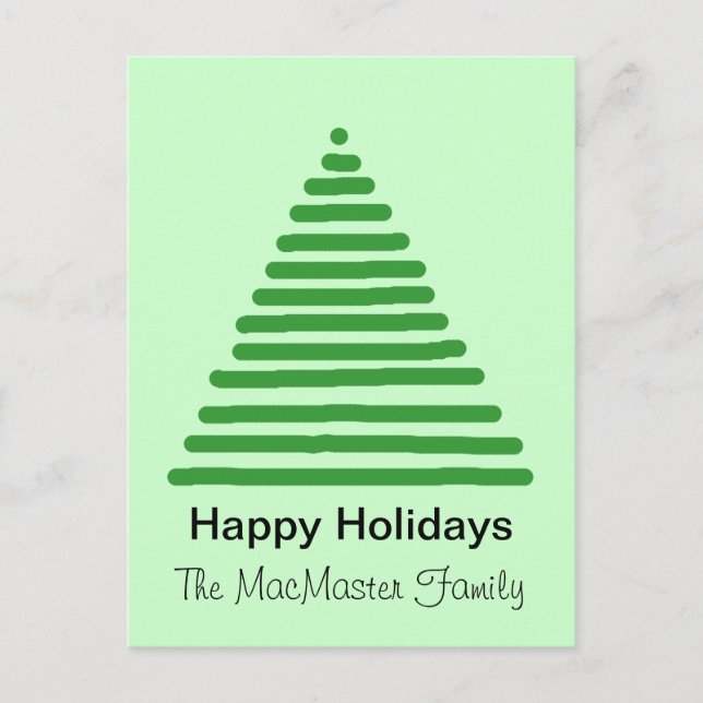 Cartão Postal De Festividades Cartão-postal - Árvore de Natal (Frente)