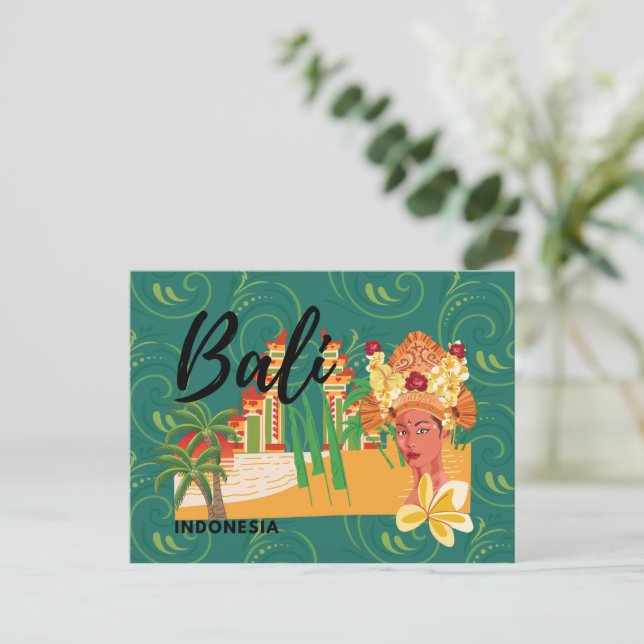 Cartão Postal De Festividades Cartão-postal Bali encontrado no Paraíso (Em pé/Frente)