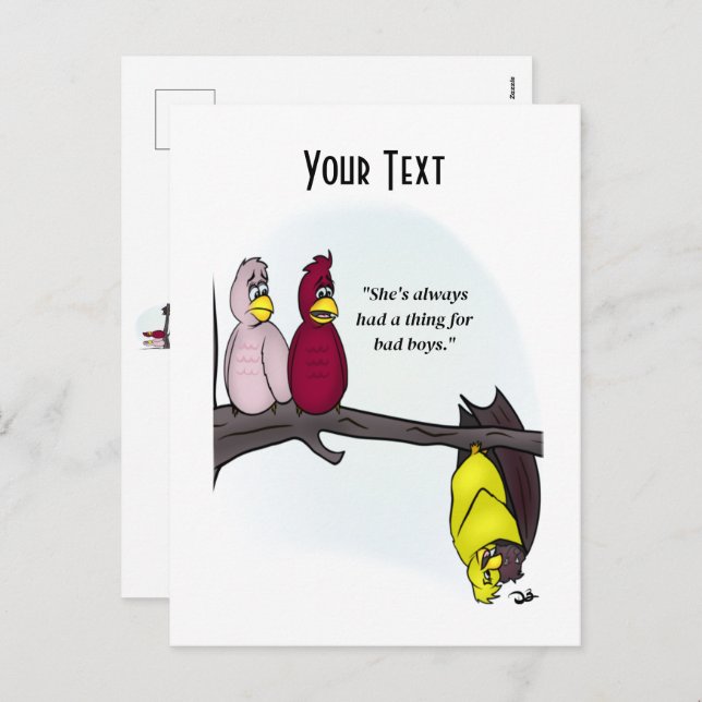 Cartão Postal De Festividades Cartão-postal branco para meninos maus (Frente/Verso)