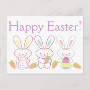 Cartão Postal De Festividades Cartão-postal Bunny da Páscoa