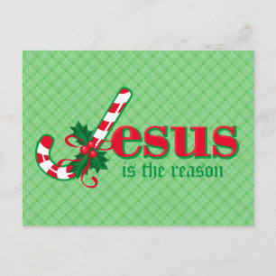 Cartão Postal De Festividades Cartão-postal Candy Cane Jesus