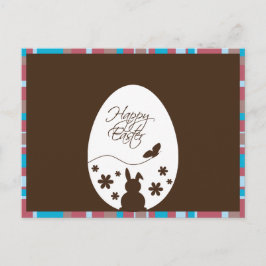 Cartão Postal De Festividades Cartão-postal castanho de chocolate de Felz pascoa