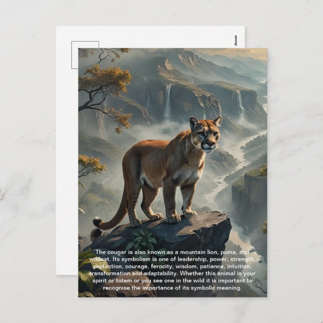 Cartão Postal De Festividades Cartão-postal Cougar (Frente/Verso)