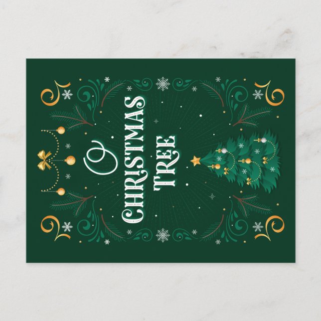 Cartão Postal De Festividades Cartão-postal da árvore de Natal (Frente)