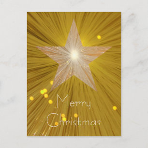 Cartão Postal De Festividades Cartão-postal da Estrela Dourada 'Feliz Natal'