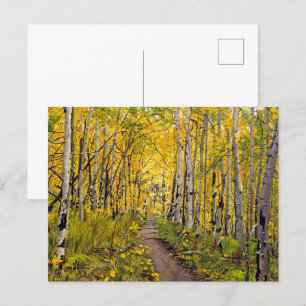 Cartão Postal De Festividades Cartão-postal da Floresta de Árvore de Aspen do ou