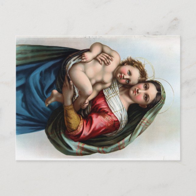 Cartão Postal De Festividades Cartão-postal da Madonna de Raphael (Frente)