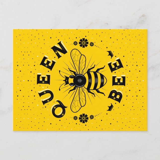 Cartão Postal De Festividades Cartão-postal da Rainha Bee (Frente)