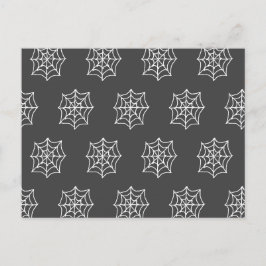 Cartão Postal De Festividades Cartão-postal da Web aranha (Cinza Escura e Branco