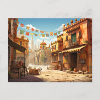 Cartão Postal De Festividades Cartão-postal das ruas do México
