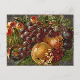 Cartão Postal De Festividades Cartão-postal de Ação de Graças do Vintage Fruta H