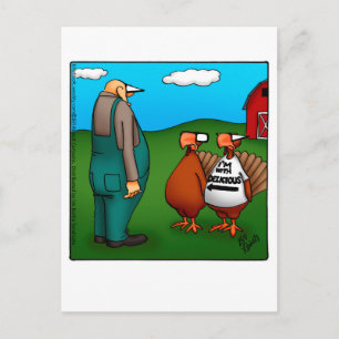 Cartão Postal De Festividades Cartão-postal de Ação de Graças Engraçado "Estou c