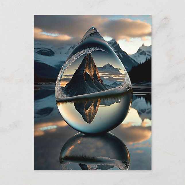 Cartão Postal De Festividades Cartão-postal de água congelada (Frente)