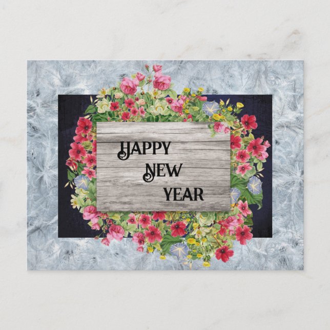 Cartão Postal De Festividades Cartão-postal de ano novo (Frente)