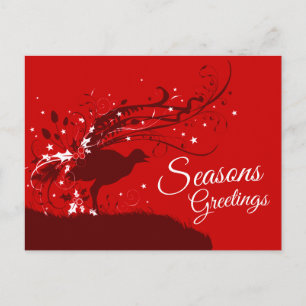Cartão Postal De Festividades Cartão-postal de arte gráfica brilhante do natal