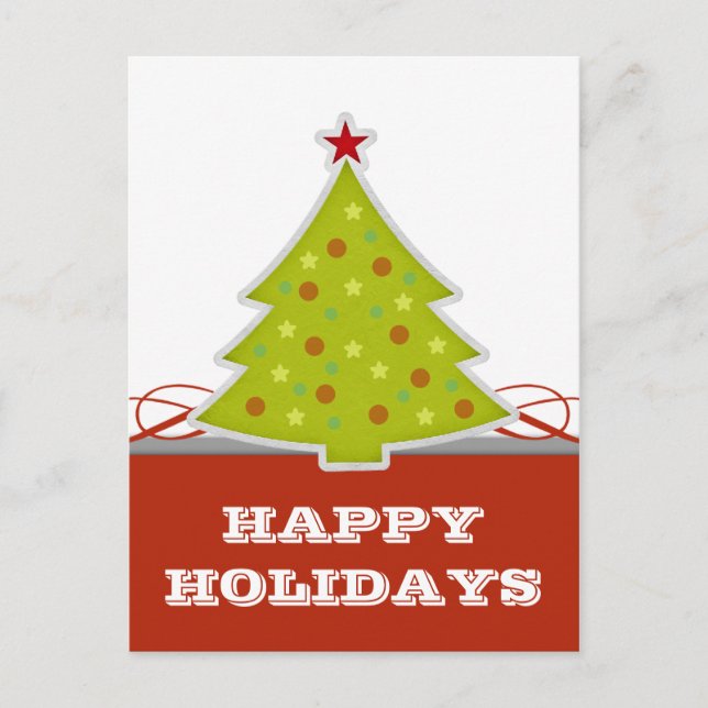 Cartão Postal De Festividades Cartão-postal de árvore de Natal Whimsic (Frente)