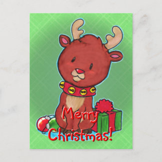 Cartão Postal De Festividades Cartão-postal de bebê Reindeer