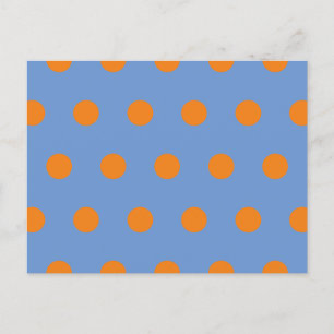 Cartão Postal De Festividades Cartão-postal de bolinhas (Azul de Denim e Laranja