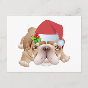 Cartão Postal De Festividades Cartão-postal de cachorro natalino