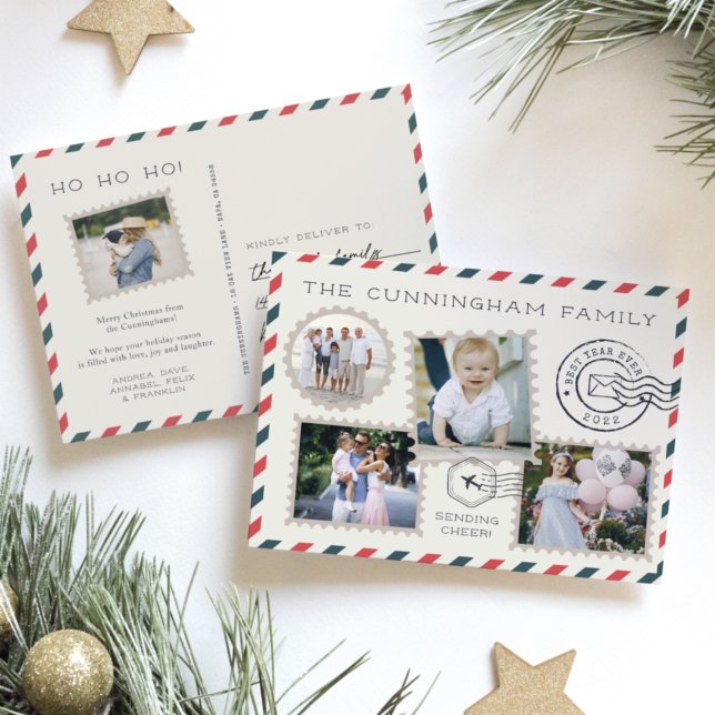 Cartão Postal De Festividades Cartão-postal de Colagem de Fotos de Feriado de Co (Criador carregado)