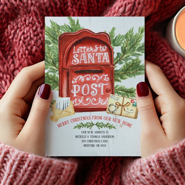 Cartão Postal De Festividades Cartão-postal de comunicação de movimentação da ca (Christmas Moving Postcard)