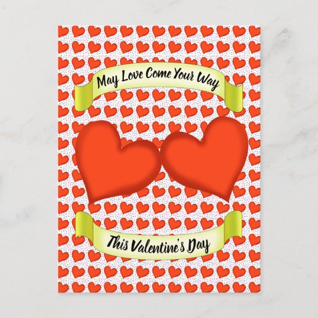 Cartão Postal De Festividades Cartão-postal de coração adorável (Frente)