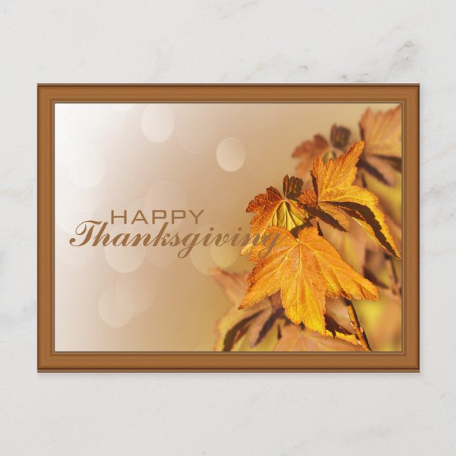 Cartão Postal De Festividades Cartão-postal de Dia de Ação de Graças (Frente)