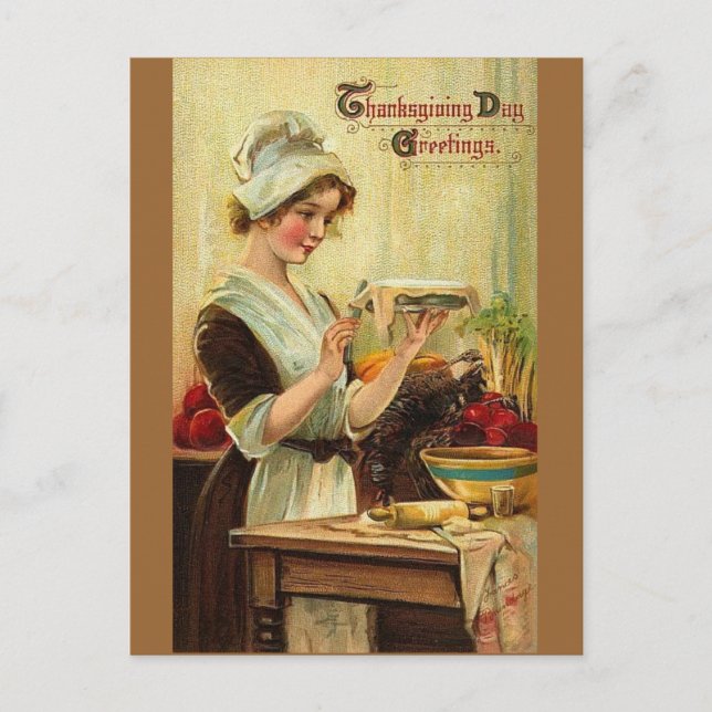 Cartão Postal De Festividades Cartão-postal de Dia de Ação de Graças (Frente)