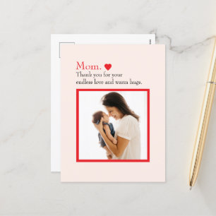 Cartão Postal De Festividades Cartão-postal de Dia de as mães personalizado com 