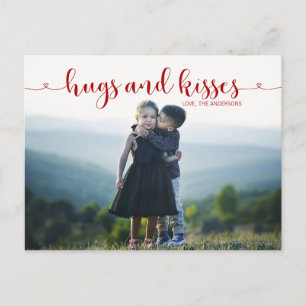 Cartão Postal De Festividades Cartão-postal de Dia de os namorados Hugs e Kisses