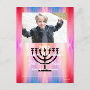 Cartão Postal De Festividades Cartão-postal de fechadura de Hanukkah Feliz -