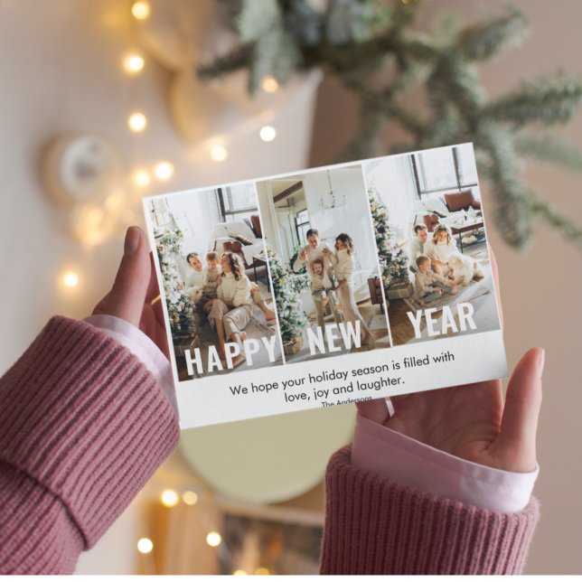 Cartão Postal De Festividades Cartão-postal de Feliz ano novo e Foto de Colagem  (Criador carregado)