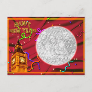 Cartão Postal De Festividades Cartão-postal de Feliz ano novo personalizável