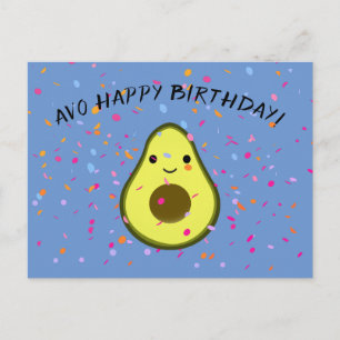 Cartão Postal De Festividades Cartão-postal de Feliz Avocado Avocado