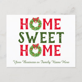 Cartão Postal De Festividades Cartão-postal de Feriado de Natal Home Sweet